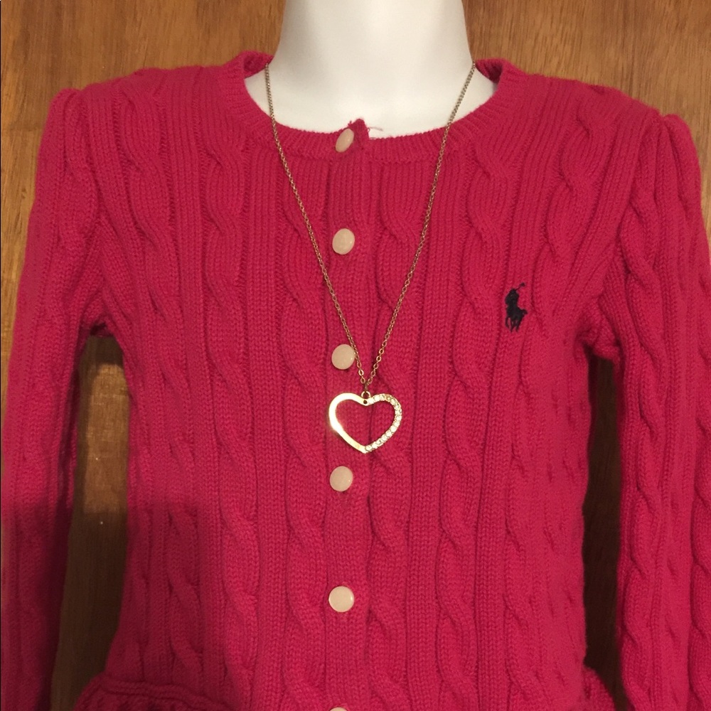 Pink Ralph Lauren Polo sweater sz:6